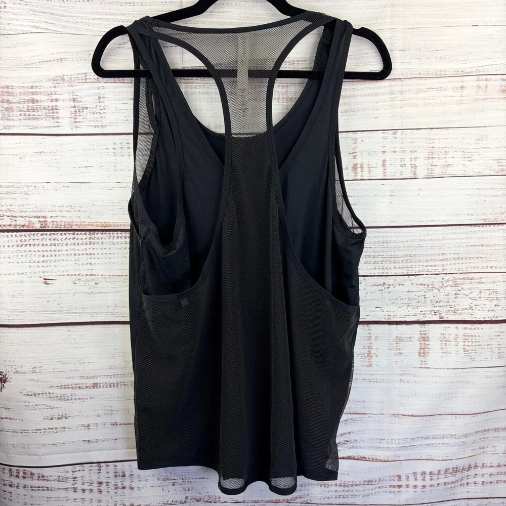 Lululemon x Peloton Black Mesh In Motion Racerback Tank Top Size 12 Tank